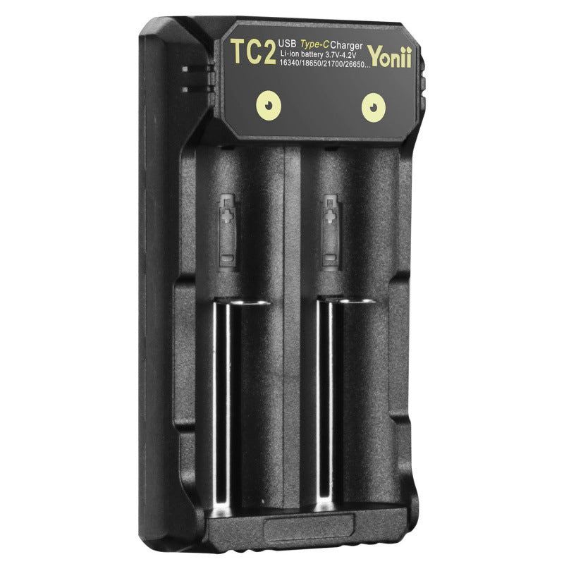 Yonii 18650 & 26650 Dual-Slot Battery Charger – 2A Fast Charging