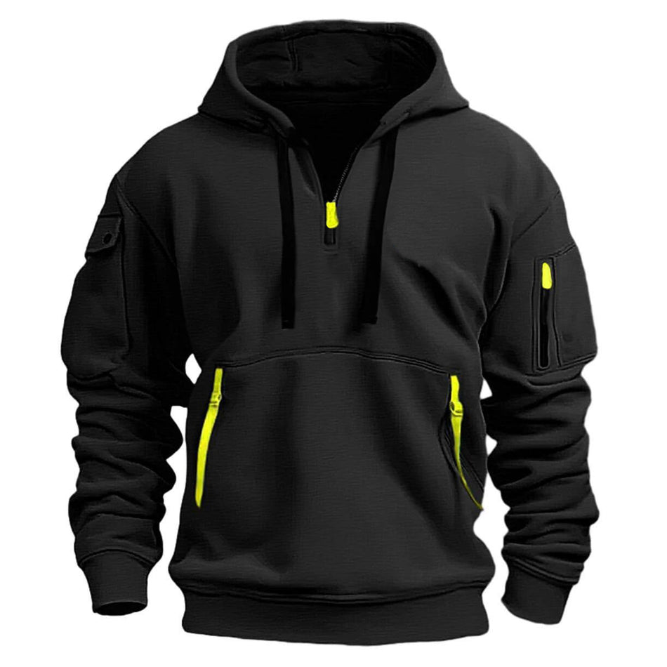 Men’s Multi-Pocket Zipper Hoodie for Spring-Autumn