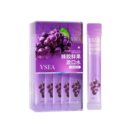 White Peach portable Boxed Mouthwash Sachets Fresh Breath Oral Care Set