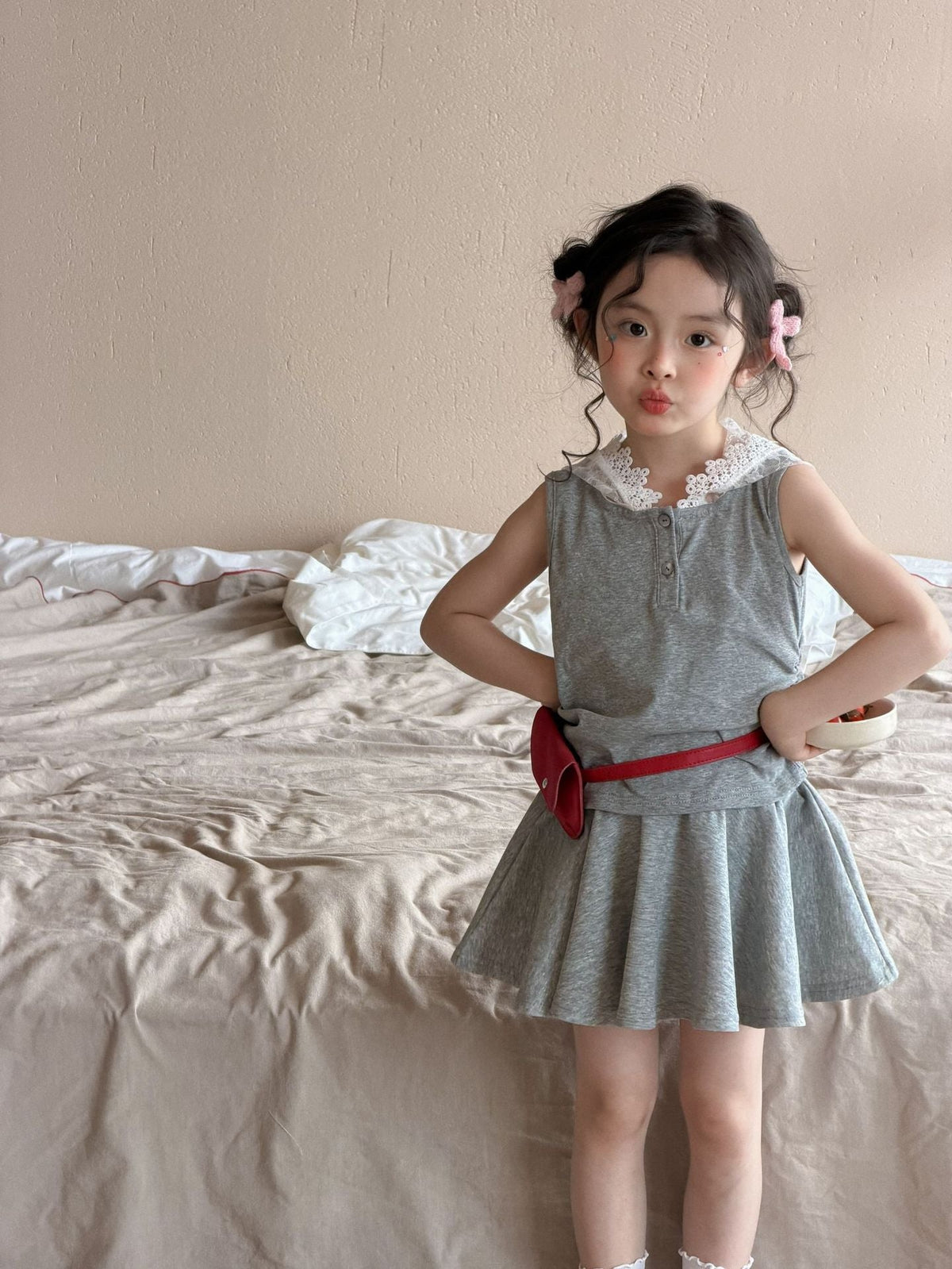 Girls Hooded Sleeveless Skirt Set Summer 2026 – Summer Kids Fashion Nepal | Tudoholic