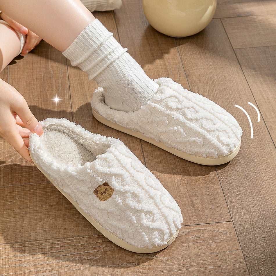 Women’s & Men’s Cotton Slippers 2023 Non-Slip Warm Indoor Home