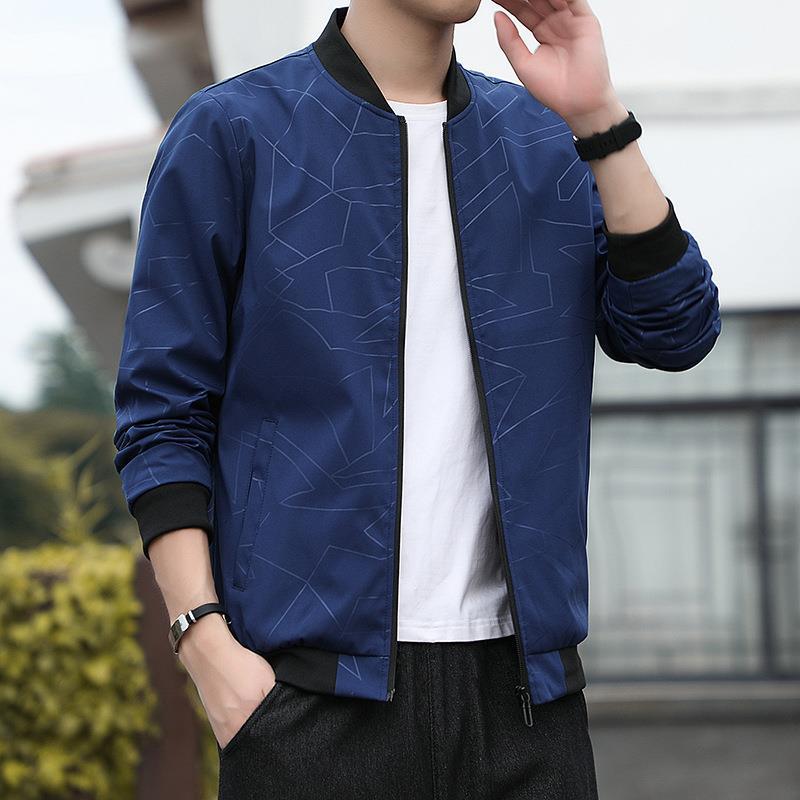 STOCK-Korean-Style Casual Mens Baseball Jacket 2025