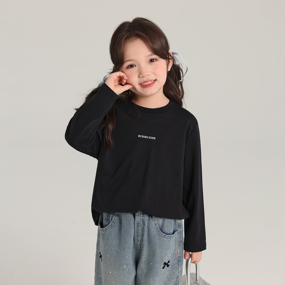 Momo's Home Girls’ Cotton Letter Print Long-Sleeve Tee – Kids Fashion Nepal | Tudoholic
