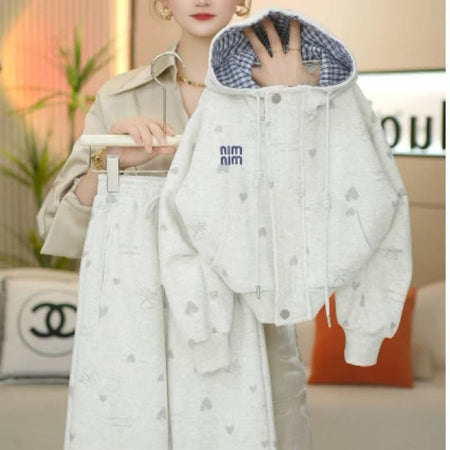 Girls’ Autumn 2025 Korean-Style Hooded Two-Piece Set – Spring Autumn Kids Fashion Nepal | Tudoholic