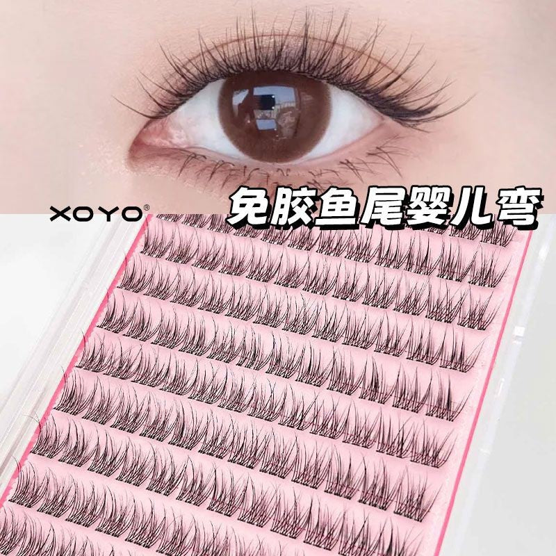 XOYO Fish Tail False Eyelashes – Glue-Free Natural Clusters