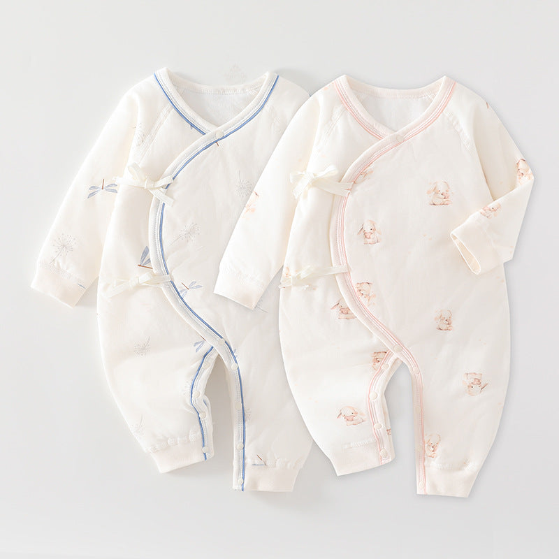 Newborn Baby Butterfly Clothes Class A Cotton Boneless Jumpsuit