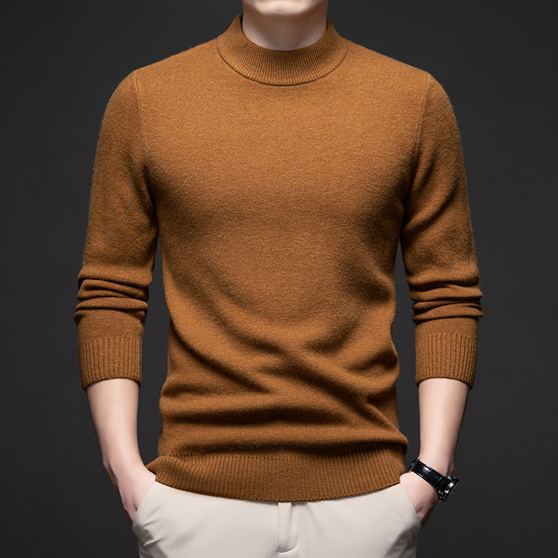 STOCK-Puyuan Men’s Wool Half-Turtleneck Sweater – Autumn Winter