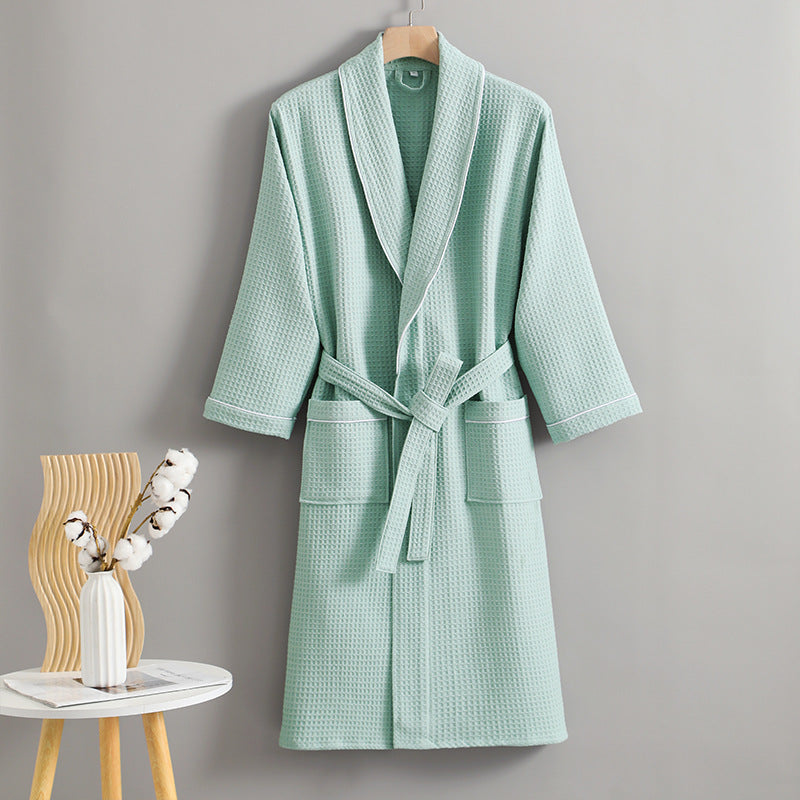 Waffle Cotton Bathrobe – Luxury Hotel & Spa Style