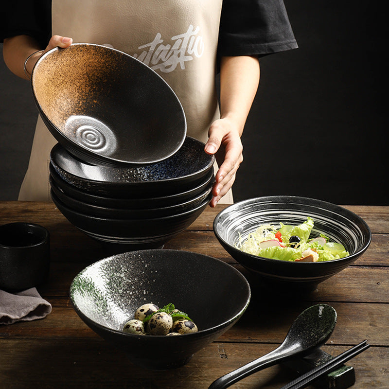 Japanese Ceramic Ramen & Retro Bucket Soup Bowl