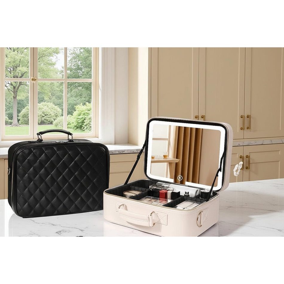 Foldable LED Makeup Case with Mirror
