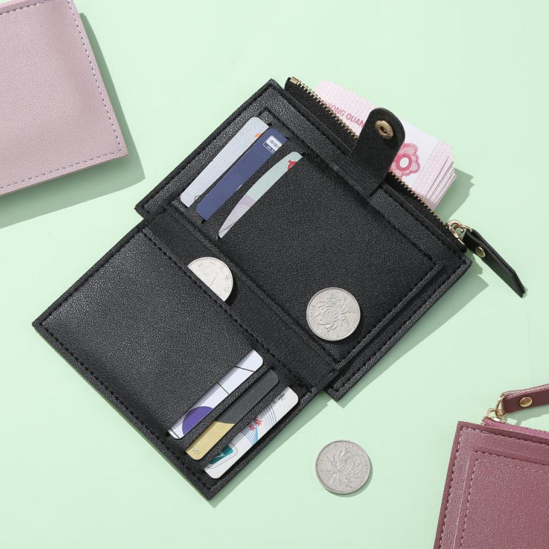 Women's Slim Card Holder | Korean Zipper Coin Purse