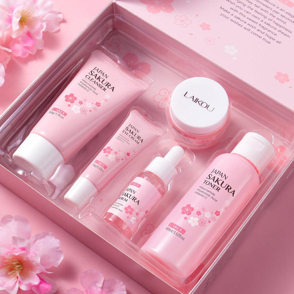 Laikou Sakura 5-Piece Skincare Gift Box
