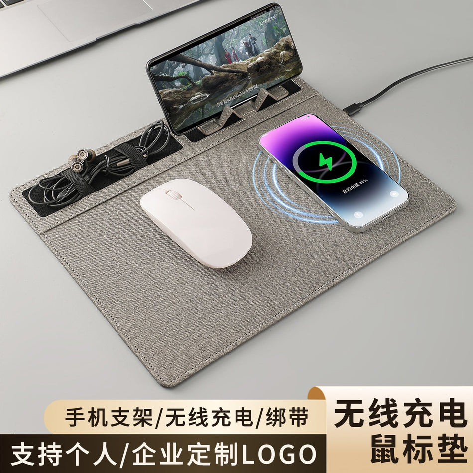 Creative Wireless Charging Mouse Pad with Stand – Gift Edition