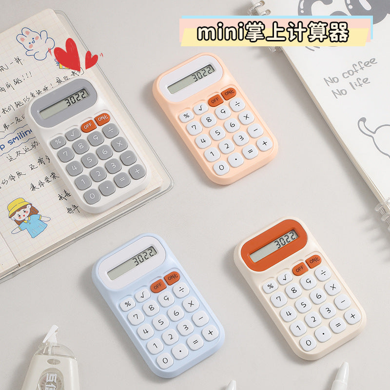 Mini Handheld Calculator Portable Cute Simple Student Tool
