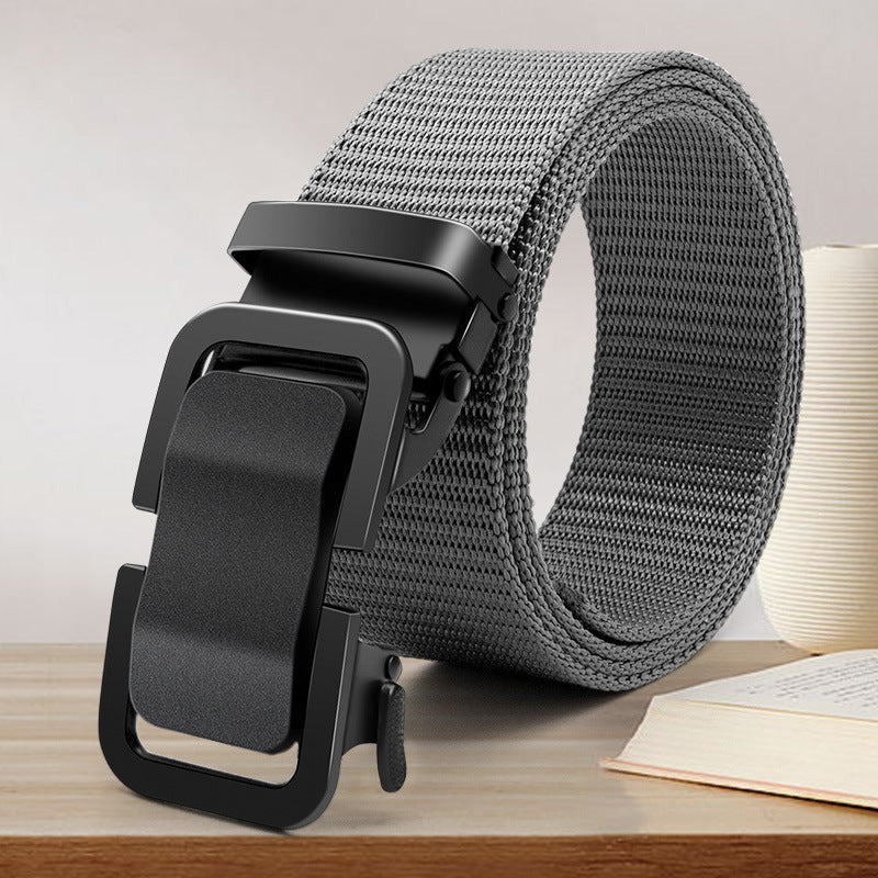 Men's Canvas Belt – Automatic Buckle, Trendy & Versatile