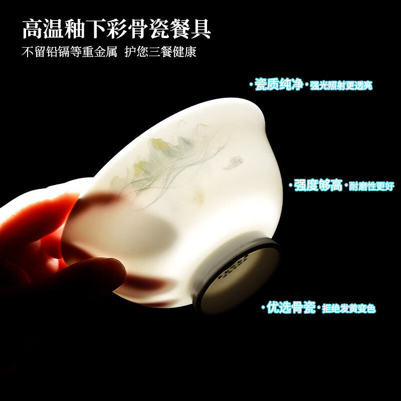 Tangshan Bone China Deep Plate for Soup & Fish Dishes