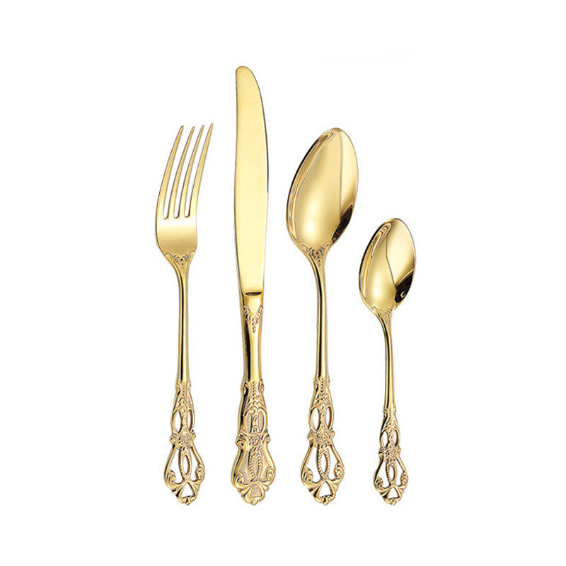 Imperial Court Stainless Steel Knife, Fork & Spoon 24-Piece Set