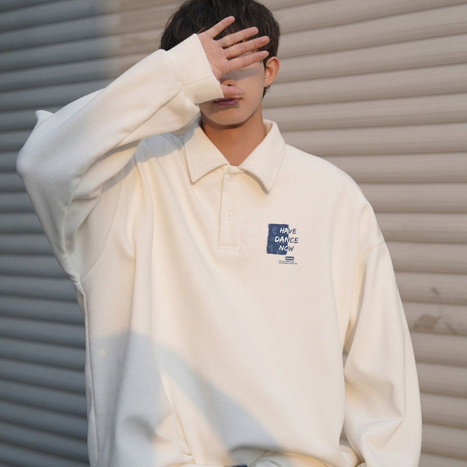 American Polo Sweatshirt – Long Sleeve Loose Fit Tee