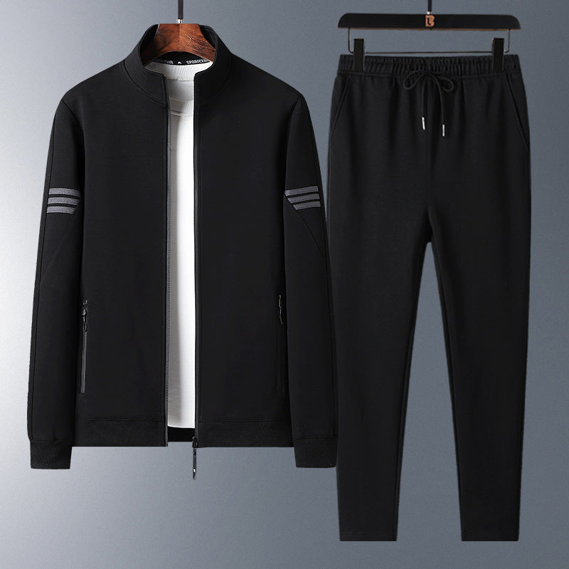 Men’s Plus Size Spring-Autumn Sports Suit for Middle-Aged Dads