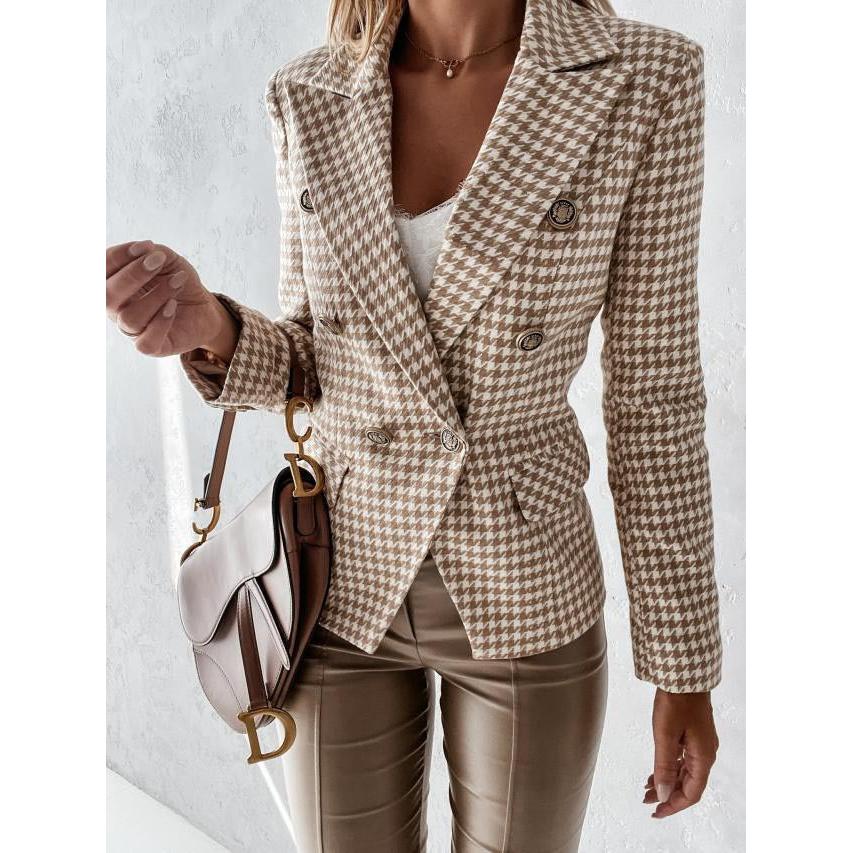 Women’s Plaid Suit Jacket
