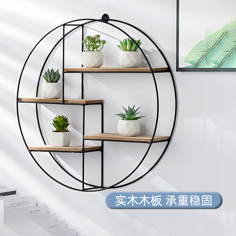 Round Iron Wall Shelf – Decorative & Functional