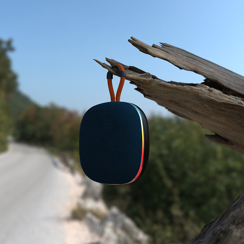 Fabric Bluetooth Speaker with RGB Lamp and Wireless Card