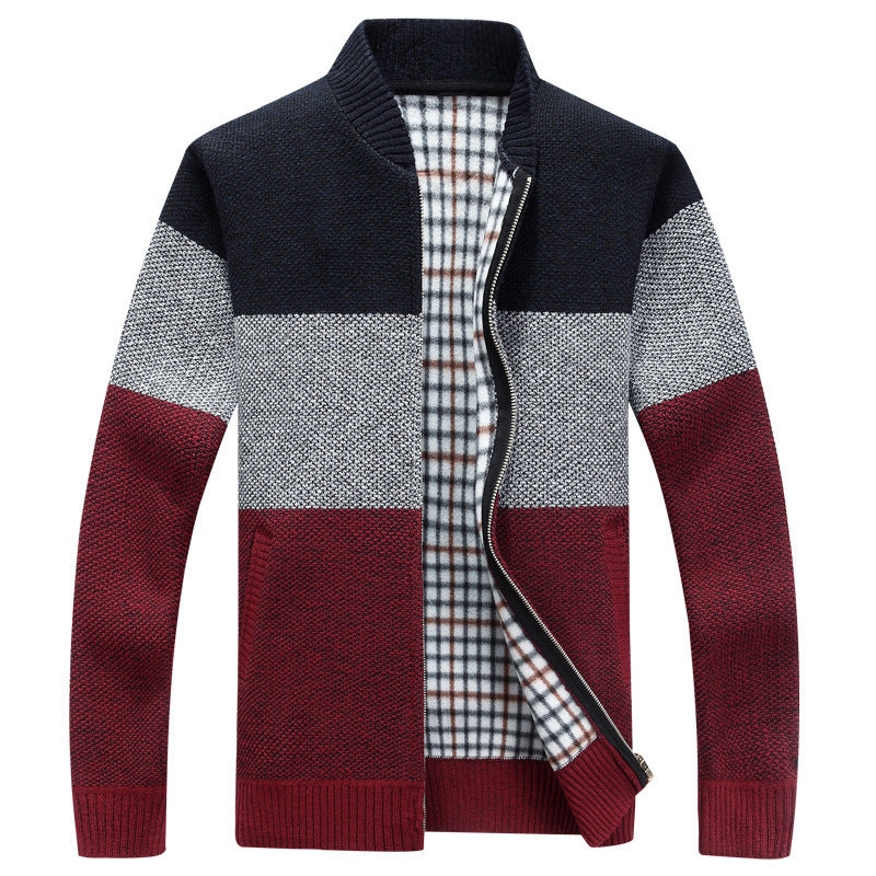 Men’s Fleece-Lined Thick Sweater Cardigan Nepal