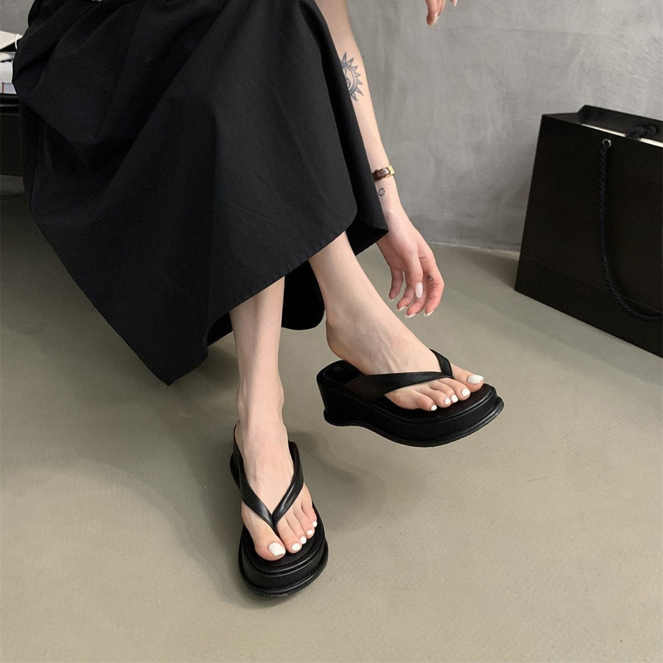STOCK-Korean Fairy Style Thick-Soled Slippers – Trendy & Cute