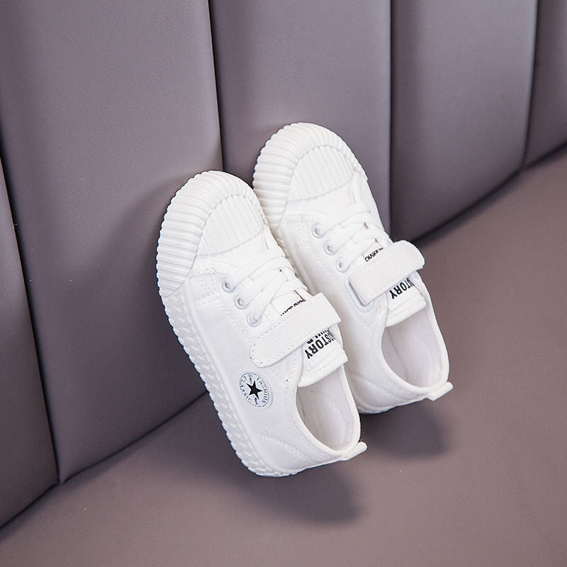 Kindergarten White Canvas Shoes
