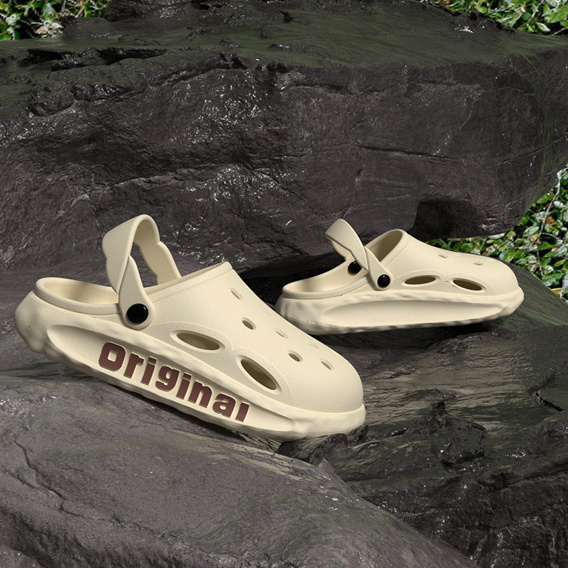Men's Summer Clog Sandals Thick Sole Non-Slip Beach Shoes