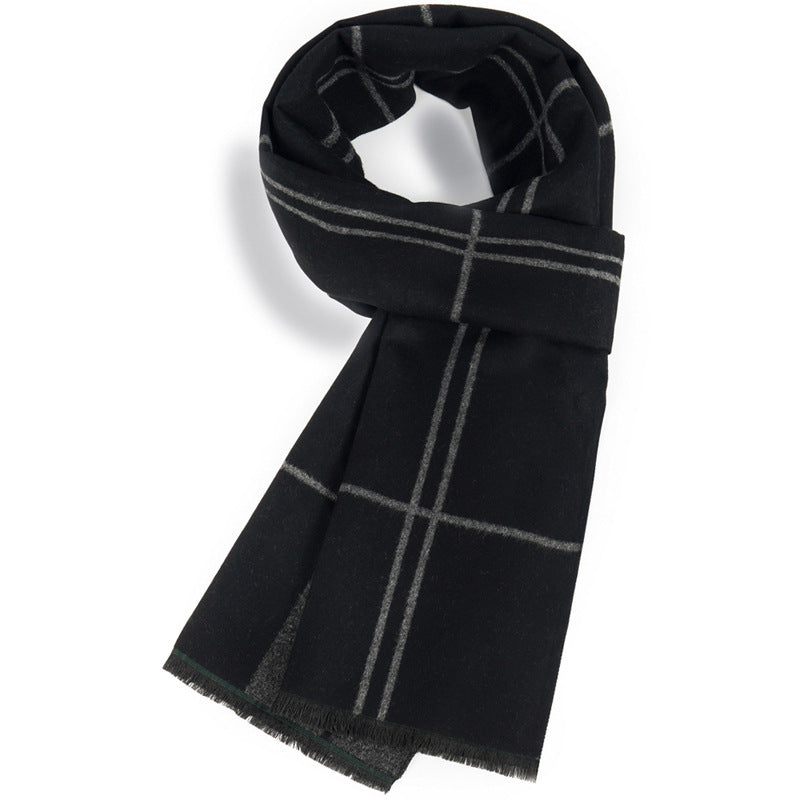 Wholesale Long Cashmere Plaid Scarf for Men