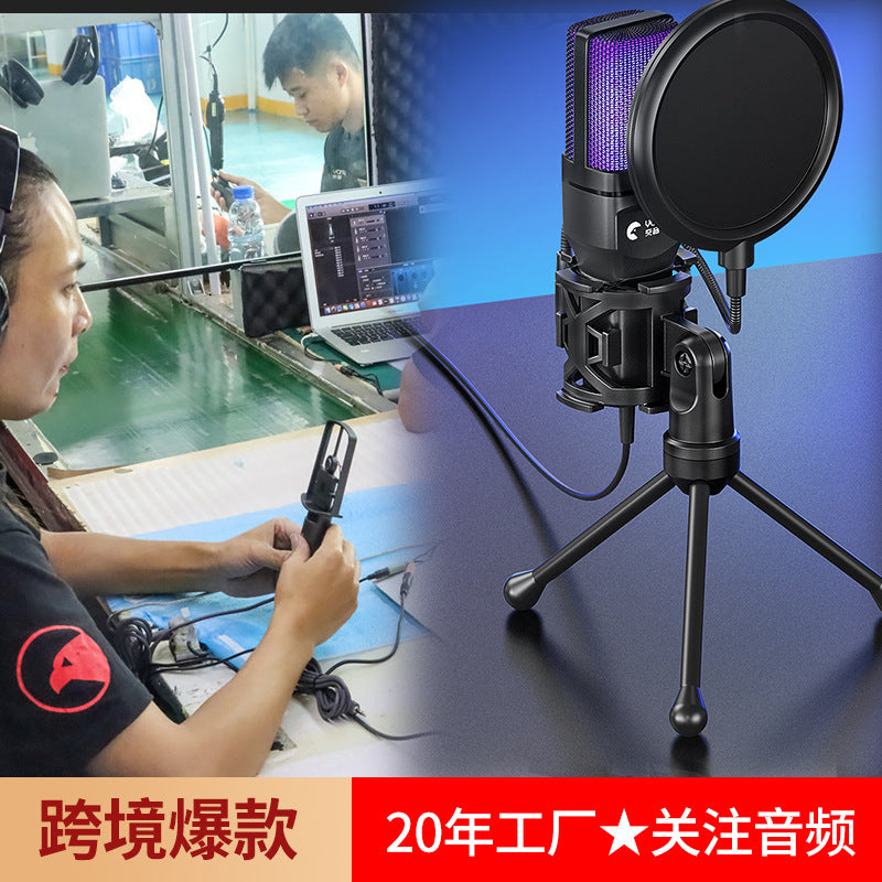 SF-777R RGB E-Sports Capacitive Desktop Microphone