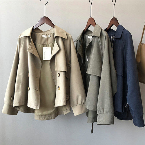 Retro Khaki Autumn Coat