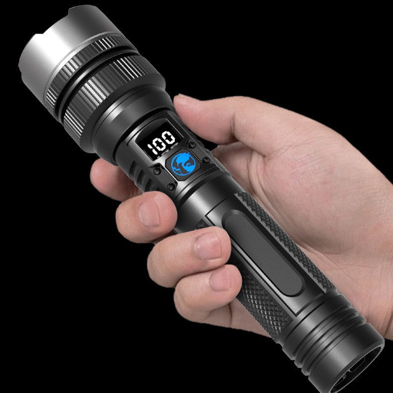 White Laser Ultra-Bright Zoom Flashlight – Outdoor Rechargeable