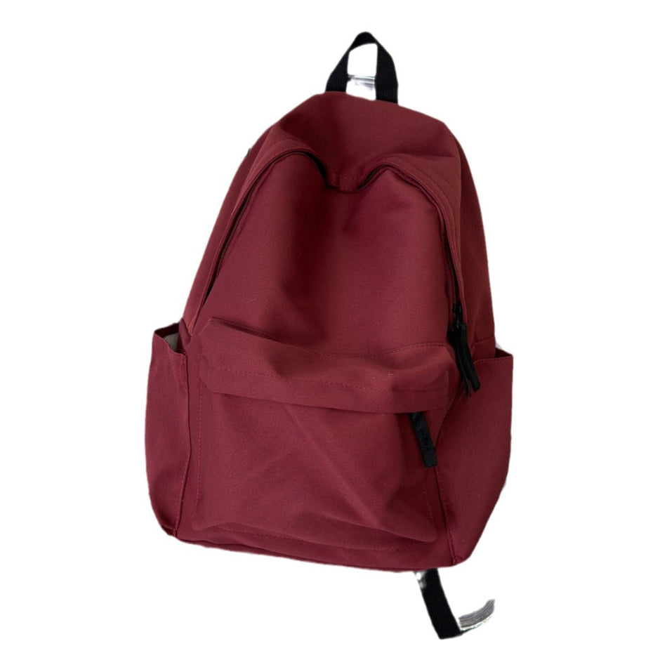 Solid Color Korean Backpack – Stylish & Spacious
