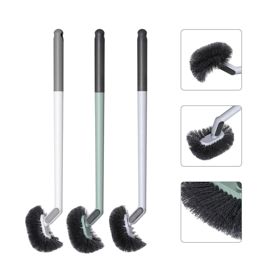 Wall-Mounted Toilet Brush Hard Bristles Long Handle 6814