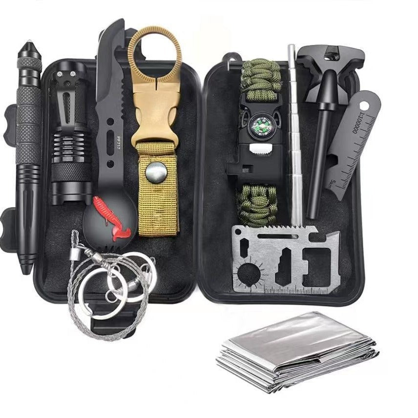 13-in-1 SOS Wilderness Survival Tool Set – Outdoor First Aid &