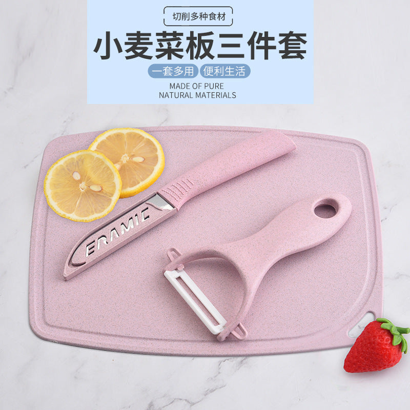 Mini Kitchen Cutting Board Set – Stainless Steel Fruit Knife