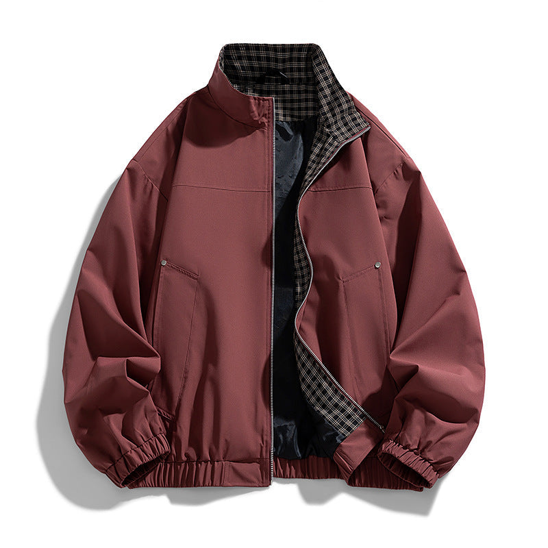 Korean-Style Lapel Mens Casual Jacket 2025