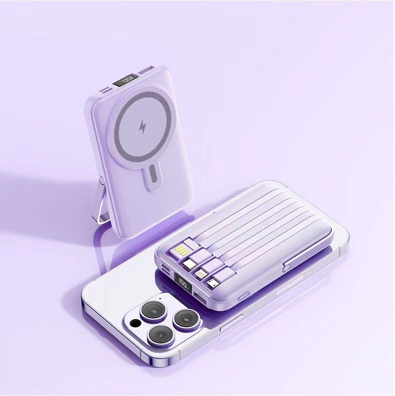 STOCK-Magnetic Bracket Power Bank with Built-in Fast Charging