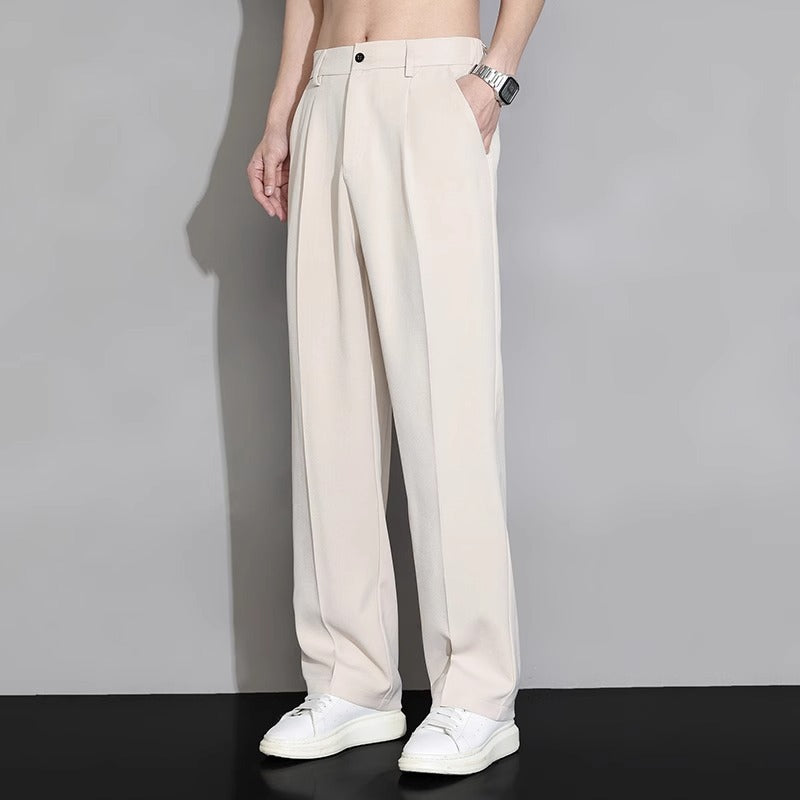 Men’s Plus-Size Ice Silk Loose Summer Pants