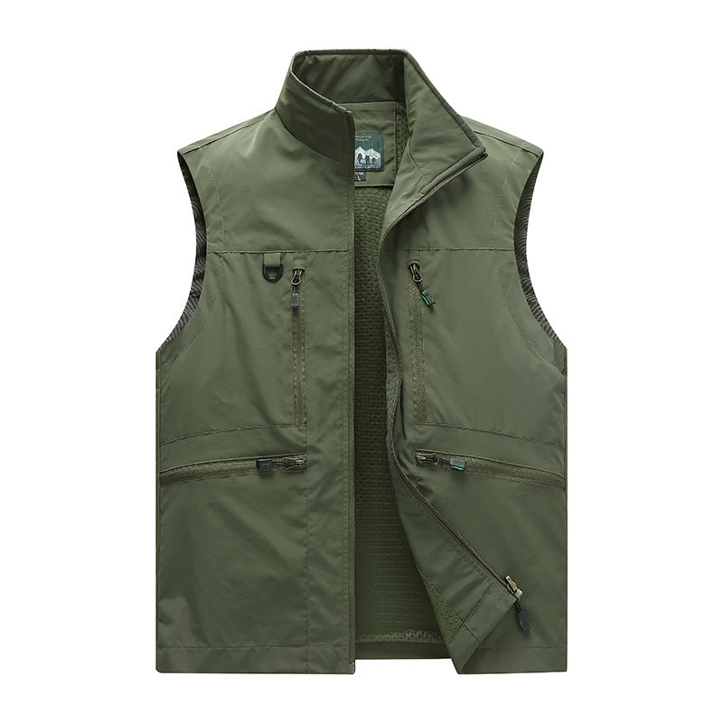 Men’s Multi-Pocket Tooling Vest – Outdoor Photography & Fishing