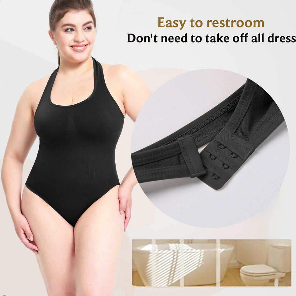 Plus Size T-Shaped Corset – Neck-hanging Slimming Bodysuit