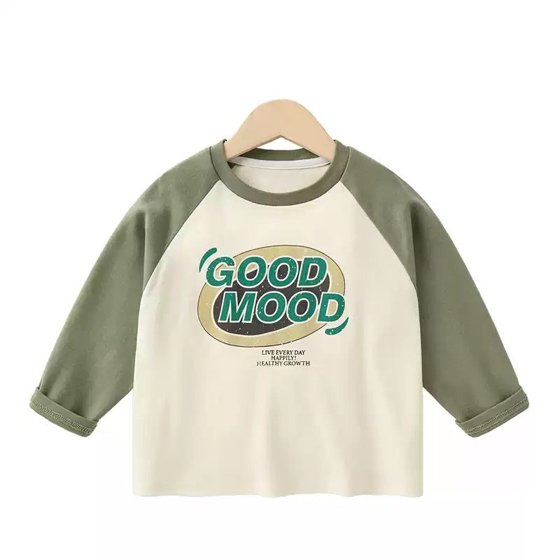 AINI Kids’ Printed Long-Sleeve Korean Base Shirt