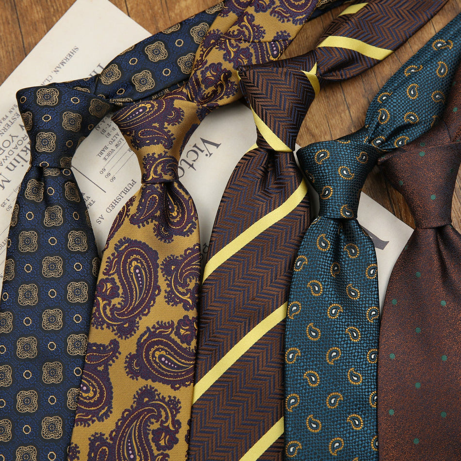 Striped Twill Tie – 8cm Italian-Style Business Look