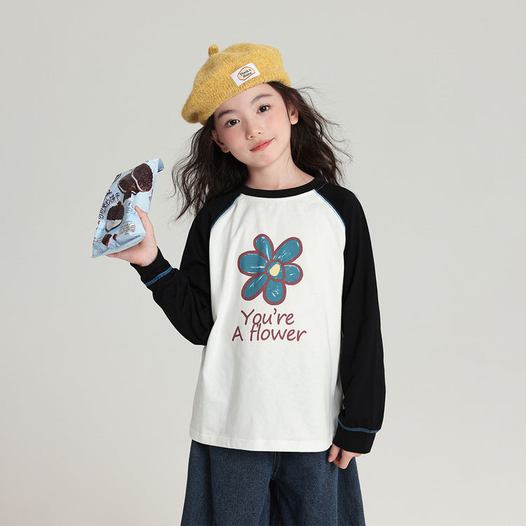 Pudding Haru Girls’ Loose Raglan Long-Sleeve Tee 2026 – Kids Fashion Nepal | Tudoholic