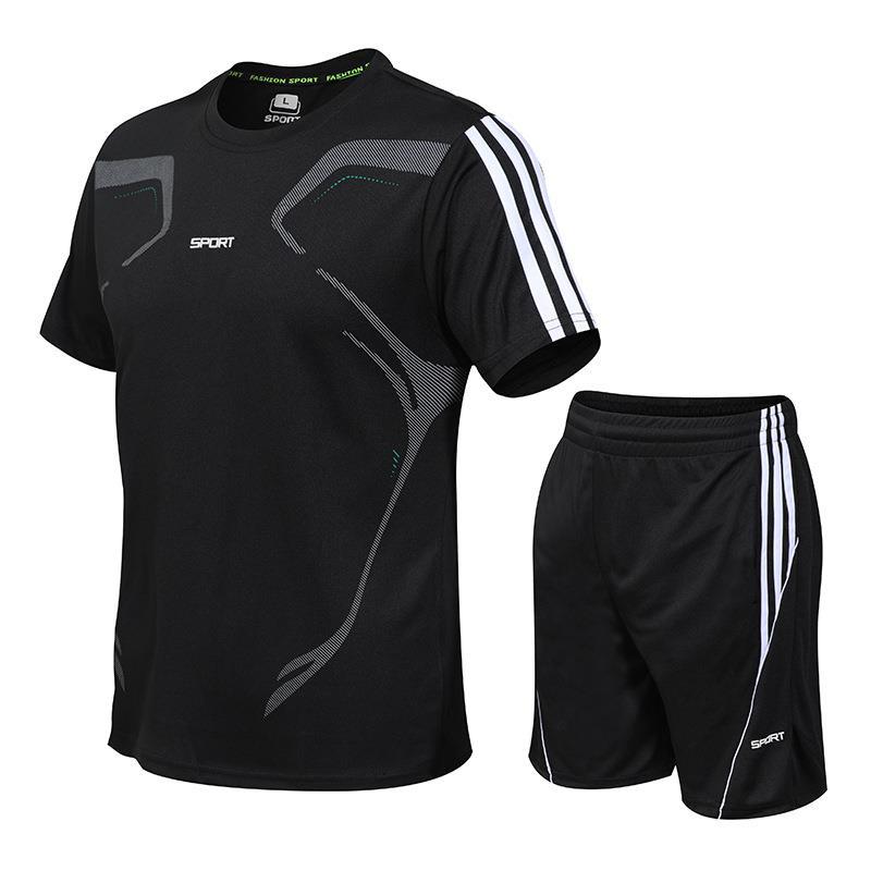 Men's Quick-Dry Sports Set Summer Gym Wear Nepal 906 Red / L / HongKong (2-3 Weeks)