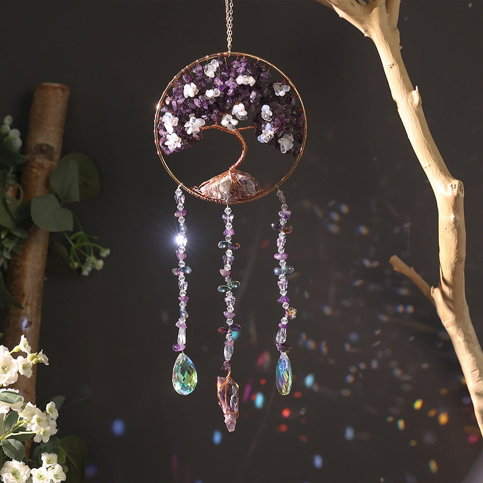Pink Crystal Sunshine Catcher – Tree Dream Pendant