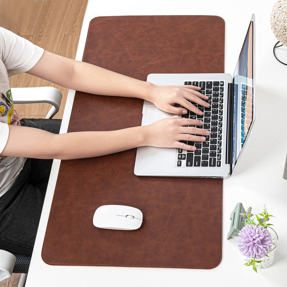 Crazy Horse Leather Oversized Desk & Mouse Pad – Custom Office