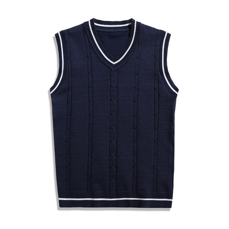 STOCK-Sleeveless Sweater – Slim Casual Knit Vest for Men
